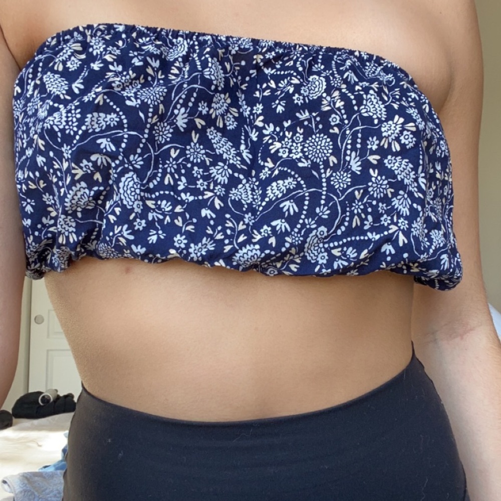 Floral bandeau top